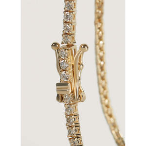 Collier tennis en or jaune 5.0ctw Petite Diana, bijoux élégants en diamants - Product Image 3