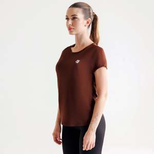 เสื้อยืดแอคทีฟ พัลส์ เจอร์ซีย์สีน้ำตาล ผ้าสวมใส่สบายและระบายอากาศได้ดี - Product Image 3