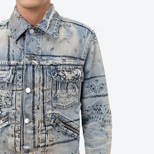 Veste en jean personnalisée pour hommes Vêtements d'extérieur élégants de haute qualité brodés pour hommes - Product Image 2