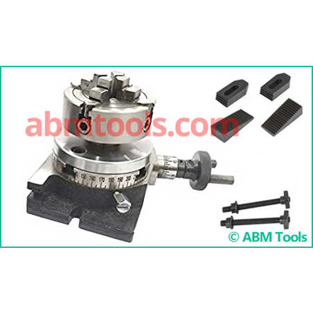 ABM Rotary Table - Precision 4 Inch Chuck for Industrial Use