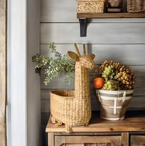 Panier de rangement artisanal en forme de lama, organisateur de jacinthe d'eau écologique pour le stockage et la décoration polyvalents du Vietnam - Product Image 4