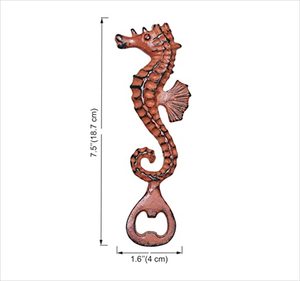 Abrebotellas de caballo de mar de aluminio nuevo diseño para decoración de Hotel Barware diseñador hecho a mano al por mayor abridor de Metal - Product Image 4