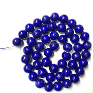 Cuentas redondas de lapislázuli Natural de grado AAA de 8mm, piedras preciosas sueltas azules altas para collar, joyería certificada por IGI - Product Image 5