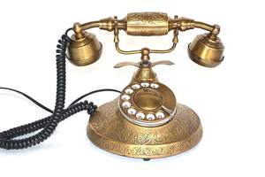Candlestick Rotary Dial Telephone Vintage Brass Antique Finish Decorative <b>Phone</b> for <b>Office</b> Desk Home Decor - Product Image 2