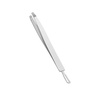 คีมหนีบขนตาสแตนเลสแบบ2-in-1ที่หนีบคิ้วและสิวพร้อมปลายเฉียงสำหรับเครื่องมือแต่งหน้ากำจัดขนตา - Product Image 5