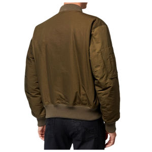 Veste d'hiver en polyester de qualité supérieure pour hommes, blouson solide et décontracté à fermeture éclair avec col montant, coupe-vent et streetwear à la mode - Product Image 4