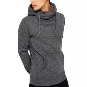 Sweat-shirt à capuche athlétique de haute qualité pour hommes, sweat-shirt de sport à manches courtes avec motif imprimé de couleur unie respirante pour l'hiver - Product Image 5