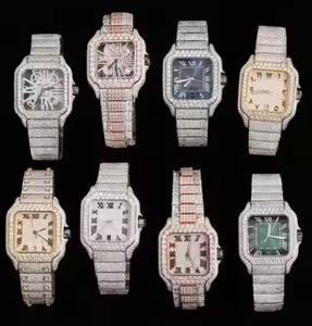 Reloj de diamantes de moissanita de lujo para reloj árabe de lujo Diseño atemporal con cómodos relojes de cuarzo con correa ajustable - Product Image 6