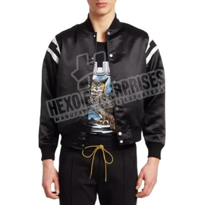 Vestes et vêtements d'extérieur en satin 2025 sur mesure vêtements d'hiver imperméables avec traitement tricoté en fourrure de mouton - Product Image 6