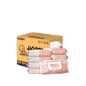 Toallitas ecológicas para el cuidado suave del bebé, 80 Uds., fragancia suave sin perfume, Aloe Vera Spunlace, limpieza de piel sensible para mascotas OEM - Product Image 2