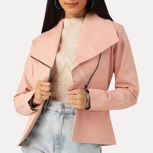 Chaqueta de cuero cálida de invierno transpirable para mujer, chaqueta de cuero informal para mujer a precio razonable - Product Image 1