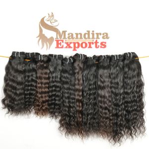 Extensiones de cabello humano natural Remy cutícula alineada ondulada suelta onda profunda 100% templo indio sin procesar - Product Image 2