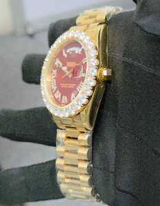 Reloj de diamantes VVS Moissanite para hombre, reloj de pulsera de movimiento automático de lujo con banda de acero inoxidable, relojes para hombre - Product Image 3