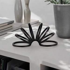 Sagebrook Home fait à la main moderne en métal Slinky Ring Sculpture décorative déco Sculpture en aluminium noir - Product Image 1