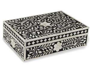 Nouvel arrivage Boîte décorative de rangement pour accessoires Boîte de rangement pour bijoux en incrustation d'os polyvalente à prix raisonnable - Product Image 1