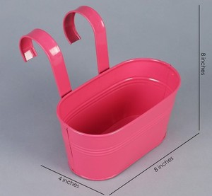 Pots de fleurs d'extérieur pour jardinières de balcon, étagères suspendues en fer forgé, paniers de support de clôture pour jardinières de balcon - Product Image 5