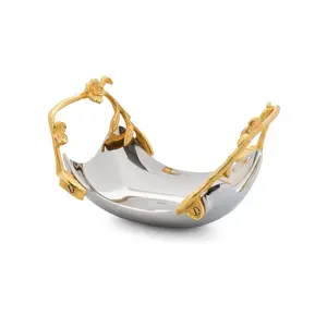 Modern Europe Metal Fruit Bowl Gold And Silver Plated Serving Bowl made of high quality Metal Home Decors at cheapest price