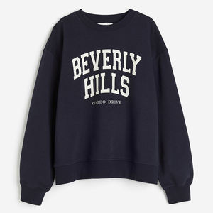 Loose Fit acanalado cuello redondo 80% Algodón 20% poliéster reciclado polar acanalado puños y dobladillo melocotón Schnapps mujer sudadera - Product Image 4