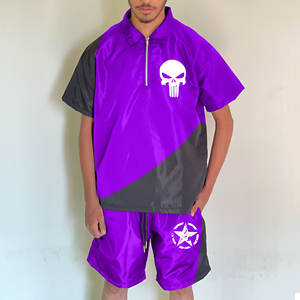 ชุดกางเกงขาสั้นผ้าฝ้าย100% 2ชิ้นสำหรับผู้ชายชุดเสื้อผ้าลำลองโอเวอร์ไซส์สำหรับฤดูร้อนออกแบบได้ตามต้องการ - Product Image 1