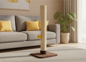 Arbre à chat en bois classique Amistar de haute qualité, griffoir pour chats de toutes races et tailles, emballé dans un carton - Product Image 6