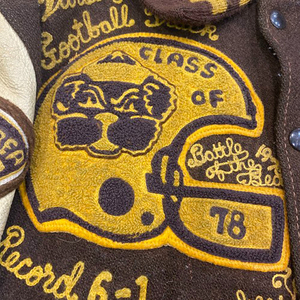 Varsity แจ็คเก็ตเบสบอลผู้ชาย,แจ็คเก็ตเบสบอลแขนยาวพิมพ์ลายได้ตามต้องการ - Product Image 6