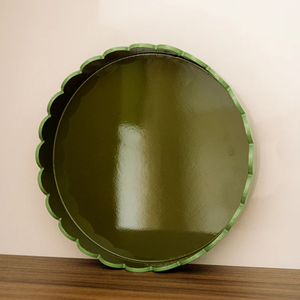 ของตกแต่งโต๊ะสไตล์วินเทจหอยเชลล์ทรงกลมถาดเสิร์ฟทำจากไม้สำหรับบ้านโรงแรมขายส่งจากเวียดนาม - Product Image 4