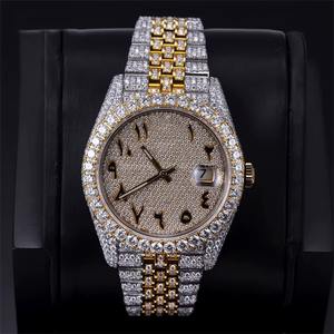 Montres Hip Hop de Luxe HUMERA JEWELS Entièrement Serties de Diamants Faits Main, Cadran en Verre Moissanite VVS, Mouvement Automatique Caché - Product Image 3