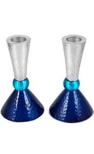 Tendance Evergreen 2-en-1 Bougie en métal et support de lumière de thé Finition marteau pour manger Vacances Pâques Noël Hanukkah - Product Image 6