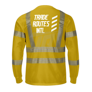 Custom Logo Reflective Safety Industrial Labor <b>Overall</b> Set <b>Waterproof</b> Bib Button-Up Polyester Crew Necks Shirt Bulk Supply - Product Image 6