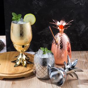 Taza de copa de piña de cobre, vaso de barra de acero inoxidable, vasos de Metal para suministros de café y Cóctel centrados en fiestas - Product Image 6