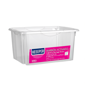 KEEEPER Emil Rotating <b>Stacking</b> Storage <b>Boxes</b> Pack of 10 <b>Plastic</b> Bins - Product Image 3