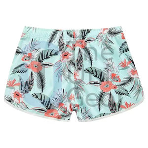 Nueva llegada de alta calidad 100% poliéster de las mujeres Casual impreso ropa deportiva pantalones cortos patrón sólido gimnasio Fitness al por mayor - Product Image 2