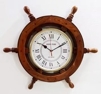 Reloj Náutico de Cuarzo Silencioso H.M.A Handicrafts, Diseño Art Deco, Fácil de Leer, para Oficina, Hogar, Dormitorio, Bodas, Funciona con Batería