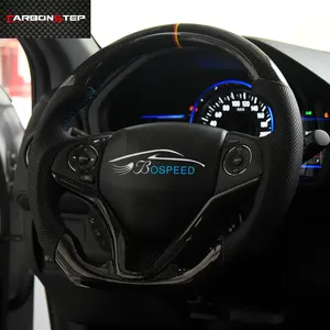 For Honda 10 generation Civic Custom real perforated leather carbon fiber steering wheel