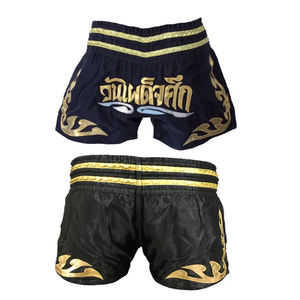 100% Polyester sublimé imprimé sur mesure Kick Boxing Shorts vêtements de sport hommes et femme Muay Thai court MMA Shorts - Product Image 2
