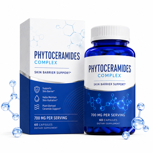 Cápsulas de Complejo de Fitoceramidas Personalizadas 700mg, 60 Unidades, Suplemento de Ceramida Vegetal para Apoyo a la <span class=keywords><strong>Belleza</strong></span>, Fabricación OEM ODM - Product Image 1
