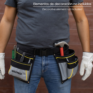 Borsa Doppia per Attrezzi da Cantiere con Cintura e Gancio per Martello - Product Image 6