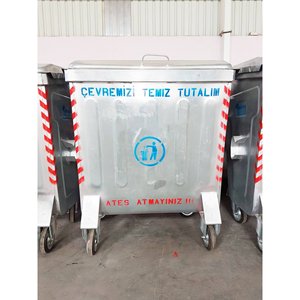 Conteneur à déchets en acier galvanisé à mailles métalliques de 400 litres - Product Image 1