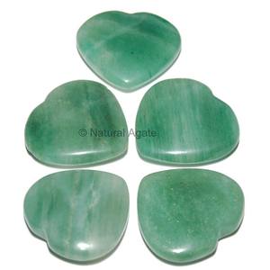 Cristales de corazón de Aventurina verde, piedras preciosas de Feng Shui de estilo curativo y amoroso talladas a mano de La India - Product Image 2