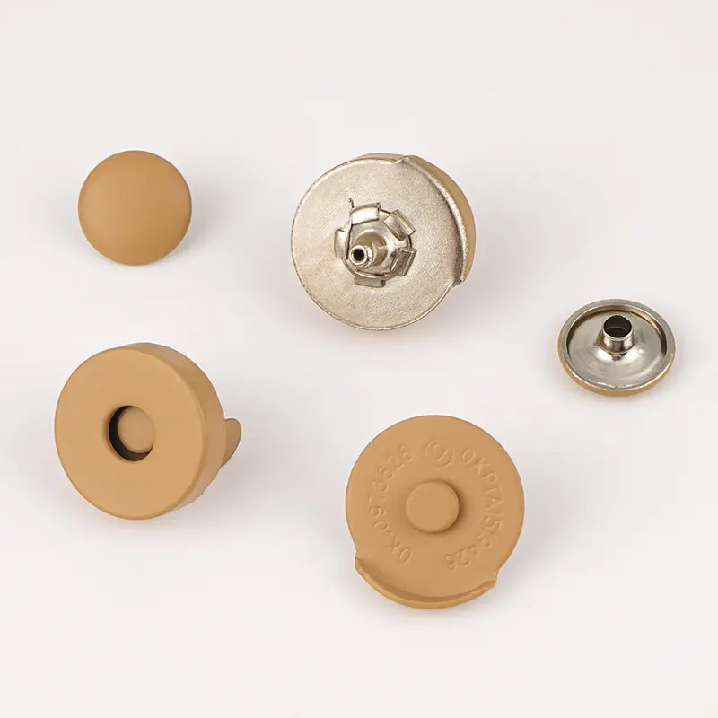 Hardware della borsa 18mm metallo fibbia magnetica magneti bottone a scatto forte mezza luna rivetto magnete scatta bottone magnetico per borsa