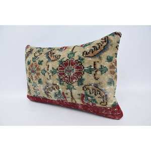 Beige Laine 16x24 Pouces Kantha Oreiller De Luxe Vintage Floral Brodé Tissé Coussin Portable Literie Coussin Décoratif - Product Image 4