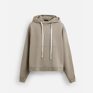 Vente en gros de sweats à capuche de style urbain en coton de haute qualité pour hommes, pull personnalisé à épaules tombantes pour l'hiver - Product Image 3