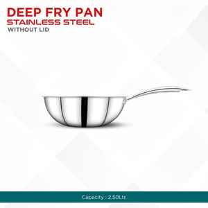 Poêles à frire à poignée rivetée en acier inoxydable sans couvercle Design durable Batterie de cuisine de qualité alimentaire Nettoyage facile Exotique Argent brillant - Product Image 2