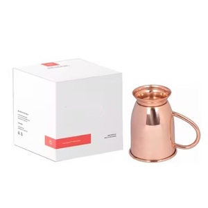 Tazas de cobre de mula de Moscú martilladas a mano, tazas hechas de cobre conscientes de la salud, marca para restaurantes y bares, tendencias principales - Product Image 3