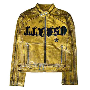 Chaquetas de cuero OEM personalizadas al por mayor, proveedor Premium, chaquetas de motorista de piel de vaca genuina para hombres y mujeres - Product Image 1