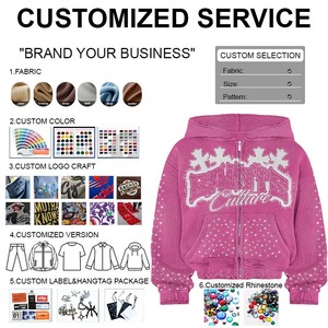 Conjunto Deportivo de Sudadera con Capucha y Pantalones Jogger para Mujer |   Sudadera Corta con Efecto Desgastado |   Chándal extragrande con cremallera |   Parche Bordado Personalizado - Product Image 4