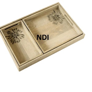 Nueva llegada de diseño de vajilla Catering usado Chocolate servir bandeja de madera comida y desayuno bandejas de servidor para uso doméstico Catering - Product Image 1