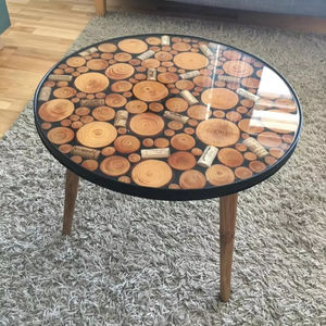 GUIDE HANDCRAFT TABLE RONDE EN RÉSINE ÉPOXY POUR SALLE À MANGER Meubles Table de rivière en bois et résine pour la maison et le bureau - Product Image 1