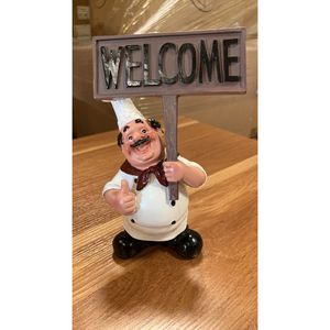 Chef italiano figurina decorazione cucina ristorante statua in resina artigianato sculture per la decorazione della cucina - Product Image 2
