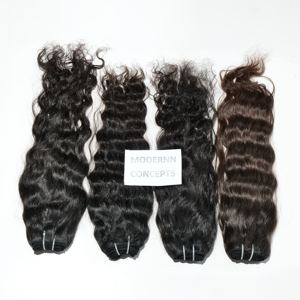 Vente en gros 100% extensions de cheveux humains vierges naturels pas cher indien brut non transformé ondulé Afro Curl Styles vague paquet du vendeur - Product Image 2